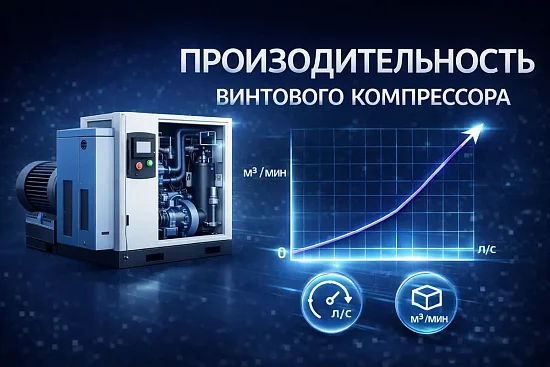 Производительность винтового компрессора